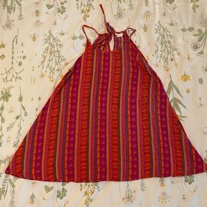 Multi colored summer mini dress size L